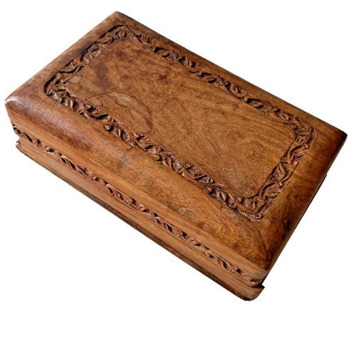 Carved wooden jewellery - jewellery, box