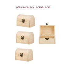 set 4 cofanetti in legno